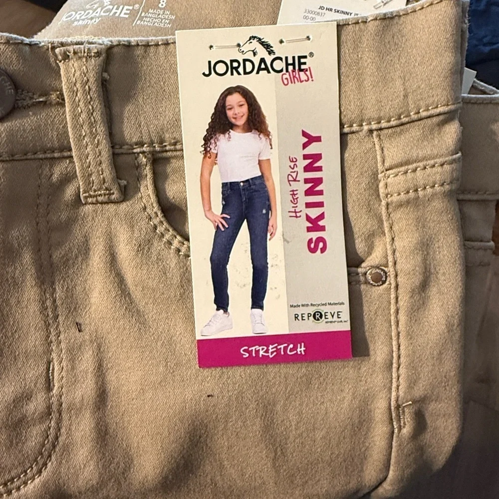 Jordache Kids Beige Jeans Size 8